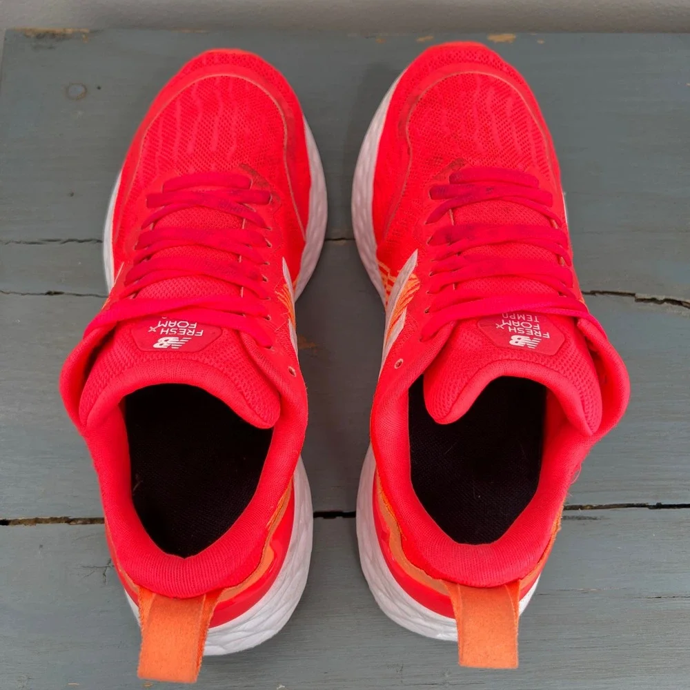 New Balance Fresh Foam Tempo Neo Flame Red Orange Running Shoes WTMPOCP Womens 8